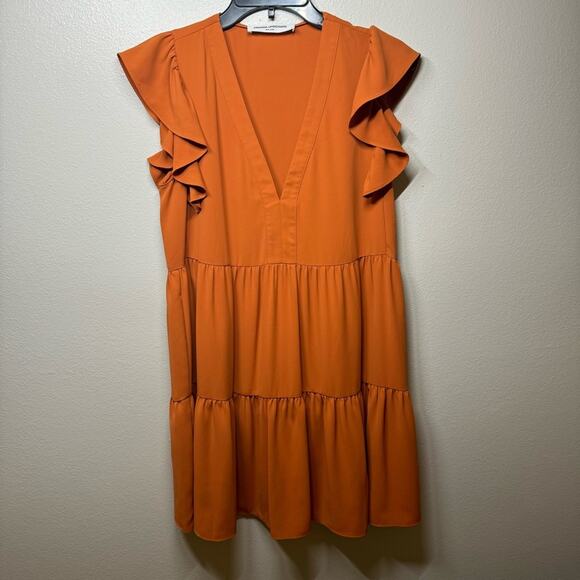 AMANDA UPRICHARD New York Tiered Ruffle Dress Women Size Small - Picture 1 of 4